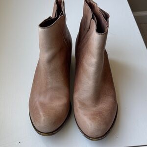 Lucky Brand Brown Leather Ankle Booties